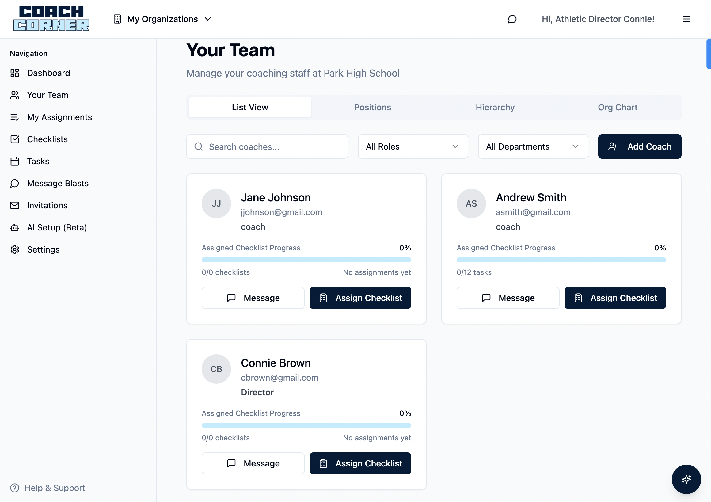 CoachCorner | Youth Sports Job Board & Athletic Department Tools
